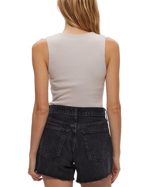 Michael Stars Gray Maribel Fitted Tank