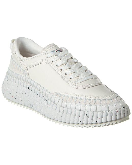 Chloé White Nama Leather Sneaker