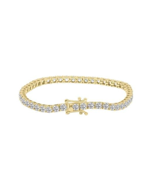Lab Grown Diamonds Metallic 14K 7.00 Ct. Tw. Lab Grown Diamond Tennis Bracelet