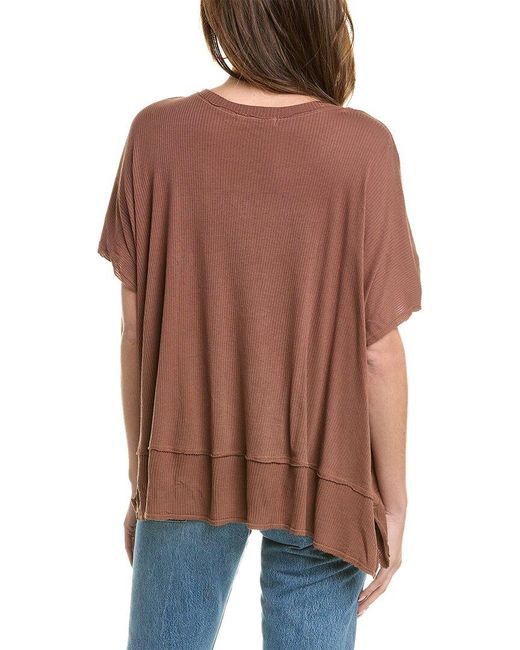 Project Social T Brown Dalette Scoop Rib T-shirt