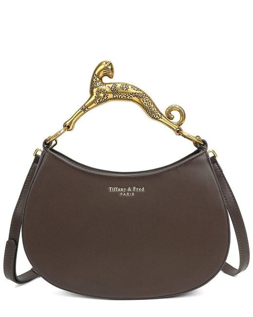 Tiffany & Fred Paris Brown Leather Crossbody