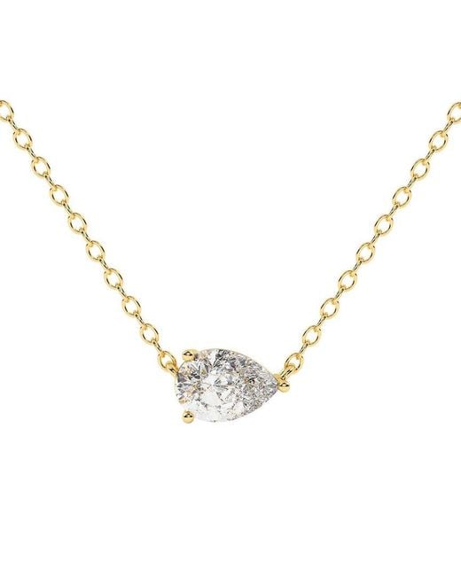 Lab Grown Diamonds Metallic 14K 0.50 Ct. Tw. Lab-Grown Diamond Necklace