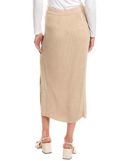 Theo the Label Natural Eos Ribbed Maxi Skirt