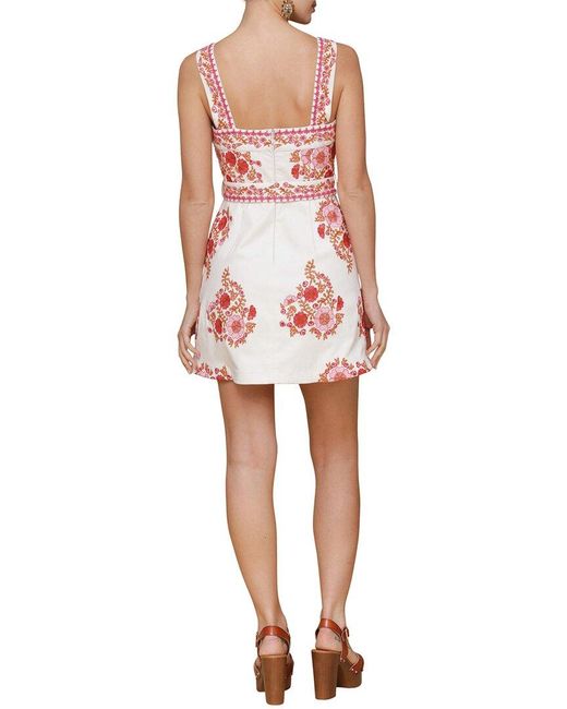 Avec Les Filles Embroidered Mini Dress