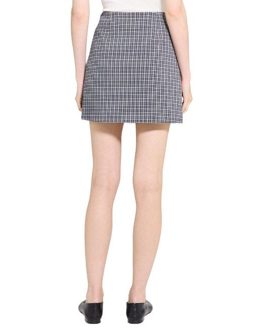 Theory Blue Simple Mini Skirt