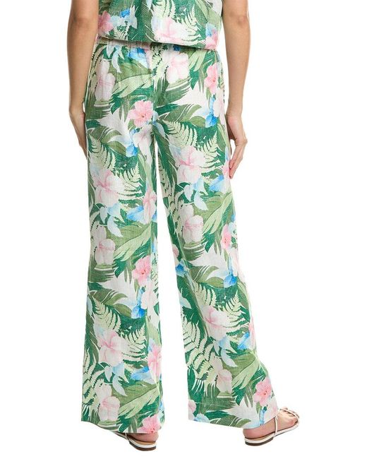 Tommy Bahama Green Radiant Bay High-rise Linen Easy Pant