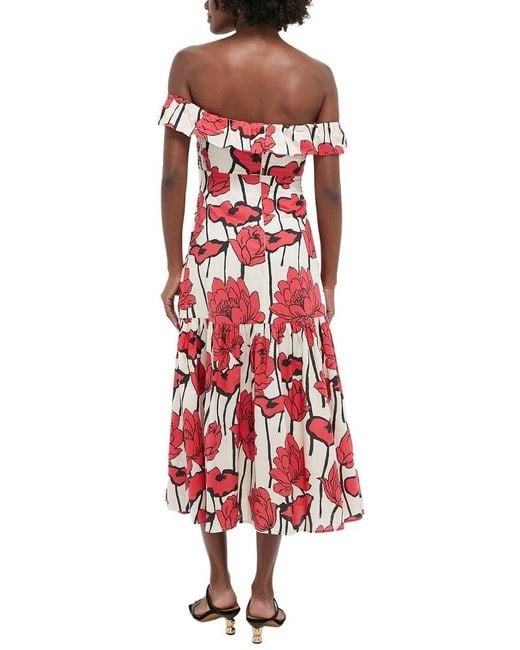 Hyacinth House Red Giselle Midi Dress