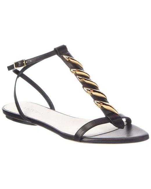 Lanvin White Melodie Leather Sandal