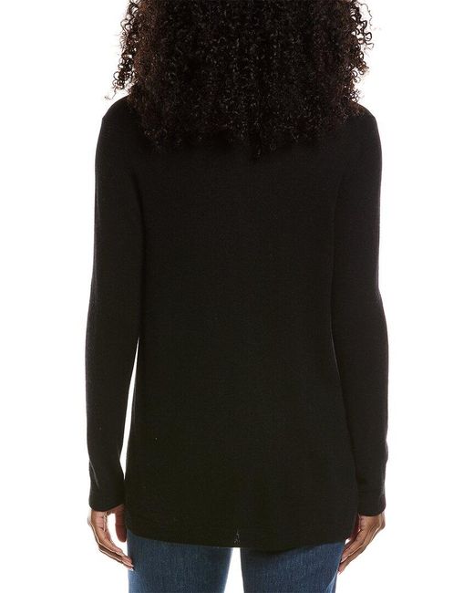 Sofiacashmere Black Drape Wool & Cashmere-blend Cardigan