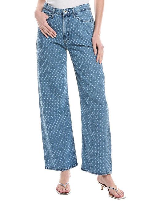 Rag & Bone Blue Lori Sanatoga Wide Leg Jean