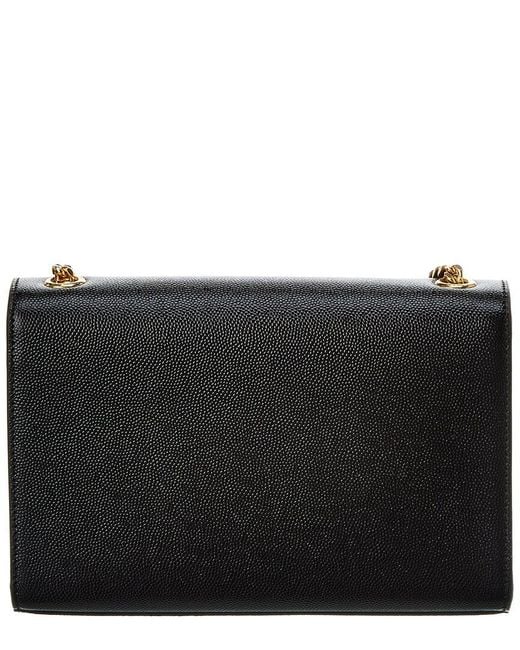 Saint Laurent Black Kate Monogram Small Leather Shoulder Bag