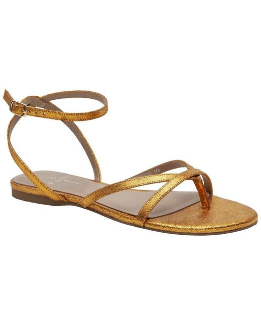 Linea Paolo Metallic Luz-L Leather Sandal