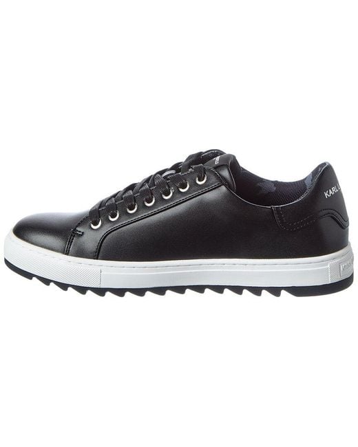 Karl Lagerfeld Black Mael Leather Sneaker for men