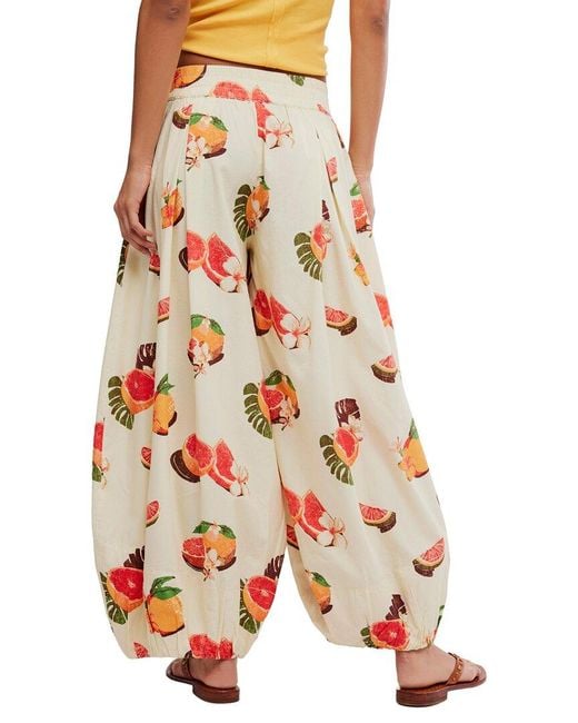 Free People Multicolor Moonflower Ballon Relaxed Fit Pant