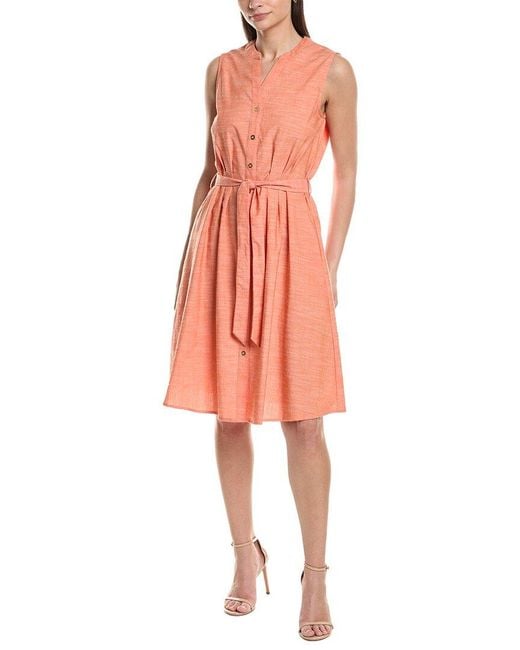 Sharagano Red Sleeveless Shirtdress