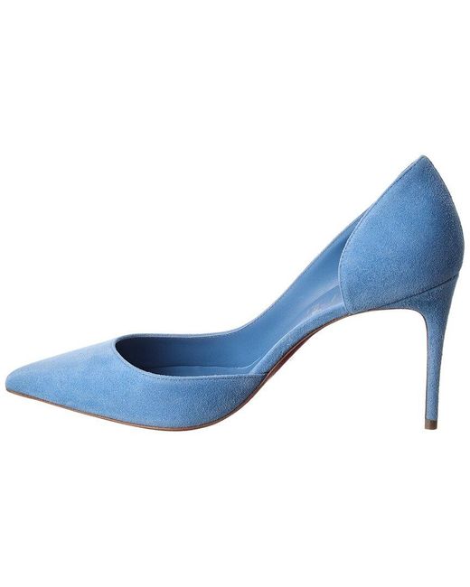 Christian Louboutin Blue Iriza 85 Suede Pump
