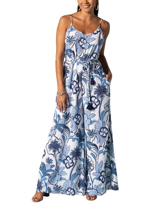 Tori Richard Blue Avery Jumpsuit