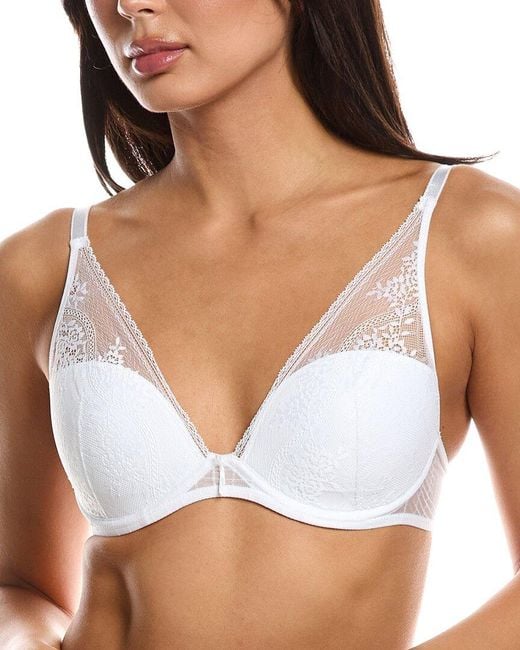 Passionata White Maddie Plunge T-Shirt Lace Bra