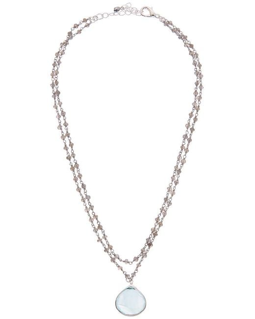 Rachel Reinhardt Jewelry Metallic Gemstone Necklace