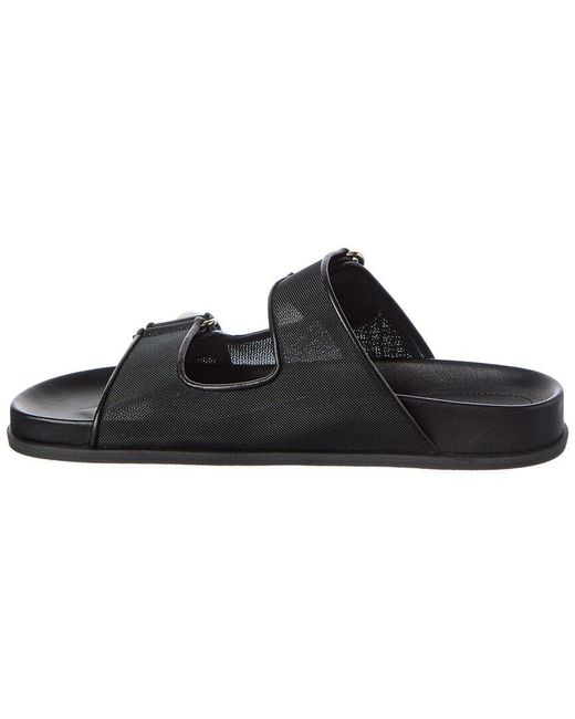 Jimmy Choo Black Fayence Leather & Mesh Sandal