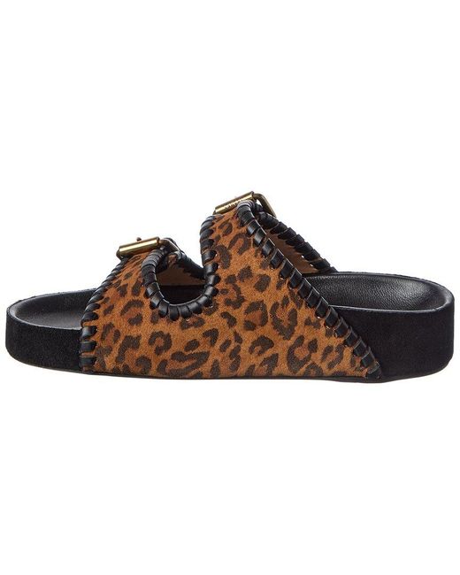 Isabel Marant Brown Lennyo Suede Sandal