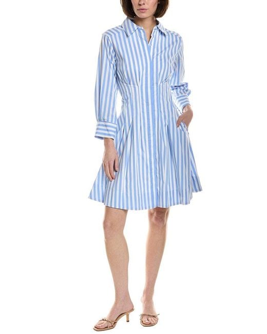 Julia Jordan Blue Stripe Shirtdress