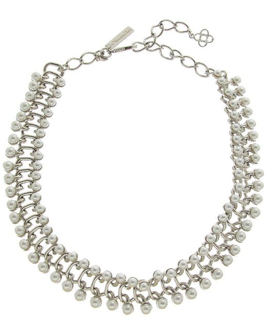 Oscar de la Renta Metallic 14k Small Link Necklace