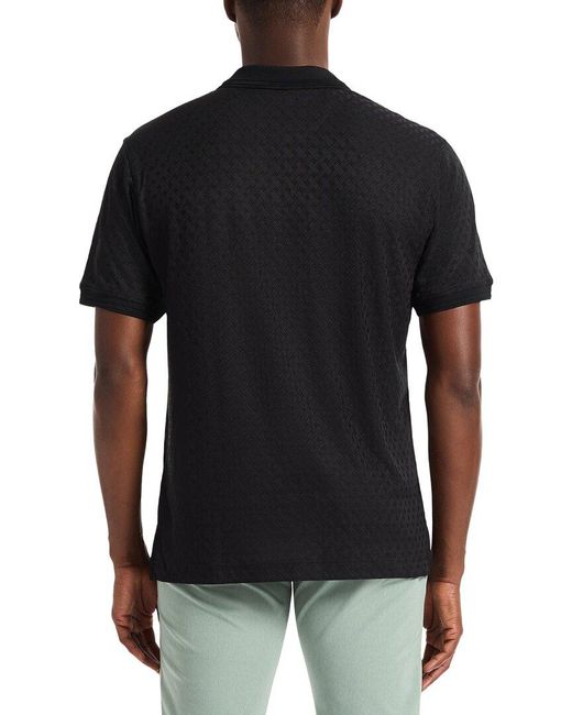 Robert Graham Black Elias Knit Polo Shirt for men