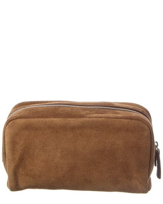 The Row Brown Suede Clutch