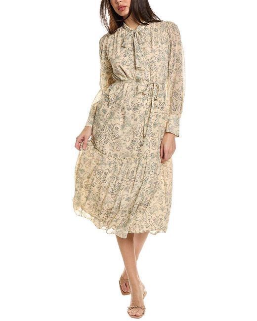Joie Natural Roussel Silk Midi Dress
