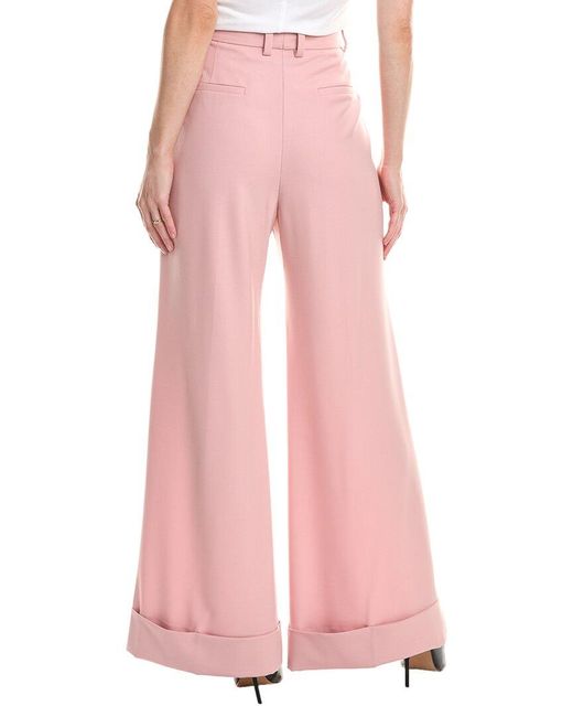 Rebecca Taylor Pink Wool-Blend Pant