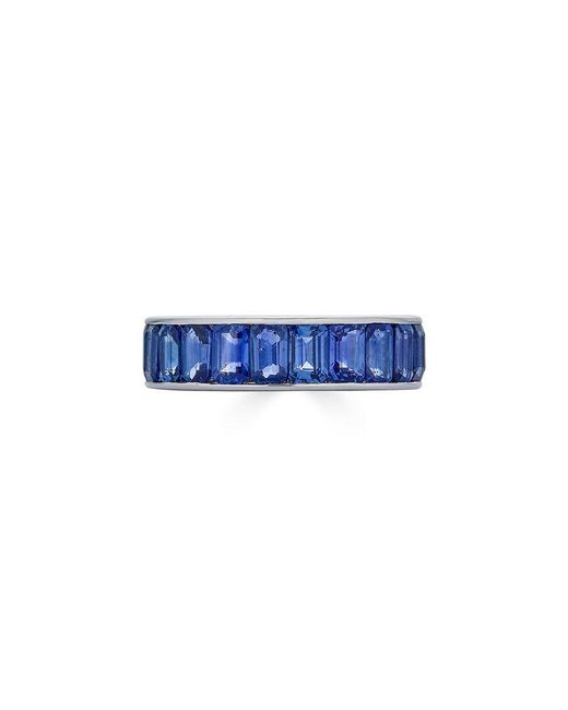 Diana M Blue Fine Jewelry 18K 7.53 Ct. Tw. Sapphire Eternity Ring