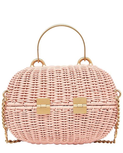 Chanel Pink Wicker Oval Locket Basket Chain Bag (Authentic Pre-Owned)