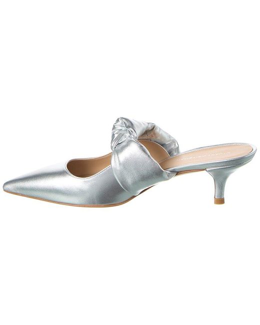 Stuart Weitzman White Solange Leather Mule