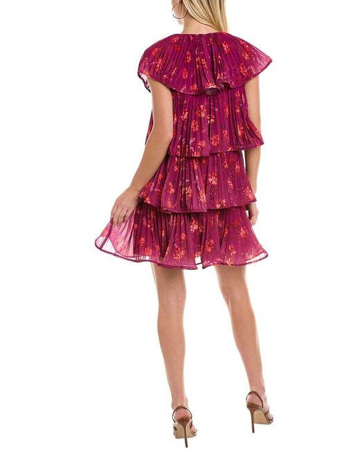 AMUR Red Breeta Mini Dress