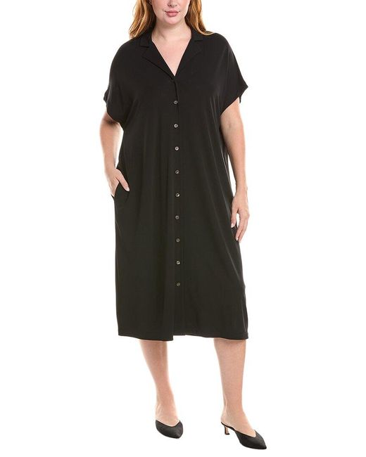 Lafayette 148 New York Black Plus Notch Duster