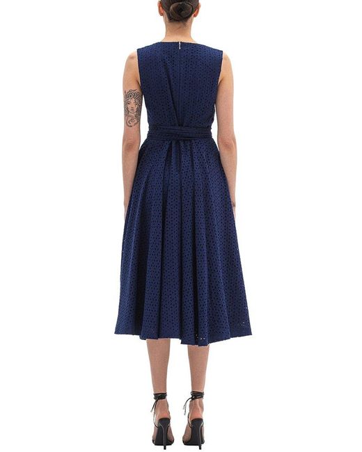 BGL Blue Sleeveless Midi Dress