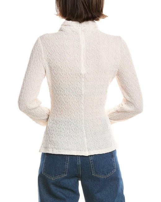 Rebecca Taylor White Textured Sweater
