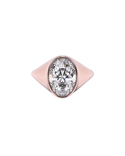 Lab Grown Diamonds White 14K Rose 4.00 Ct. Tw. Lab-Grown Diamond Ring