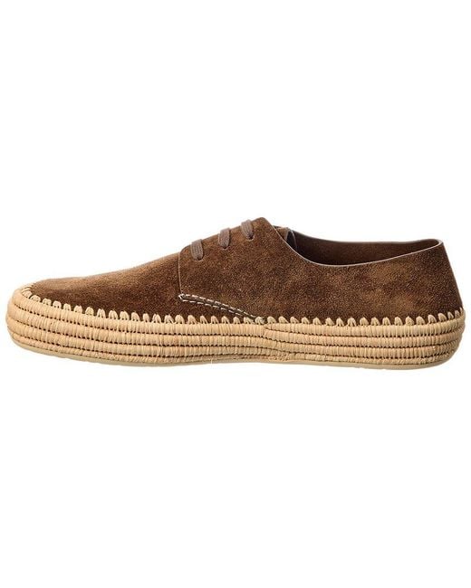 Loewe Brown Rio Lace-Up Suede Sneaker