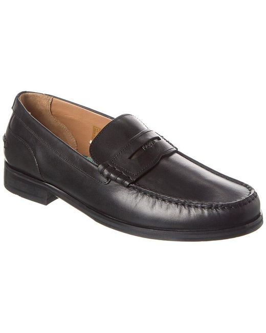 Ted Baker Black Tirymew Waxy Leather Penny Loafer for men
