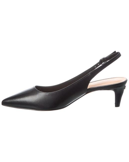 Stuart Weitzman Metallic Mara 50 Leather Slingback Pump