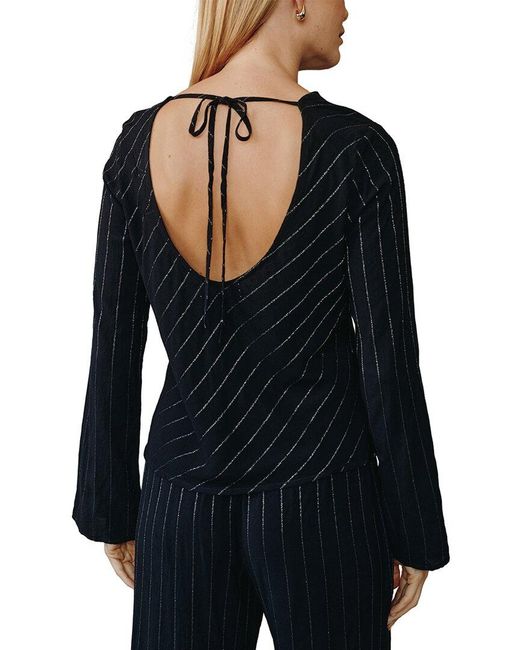 Bella Dahl Black Bias Top