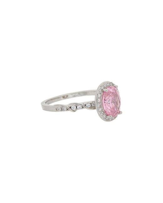 Juvell Pink 18K Plated Topaz Cz Ring