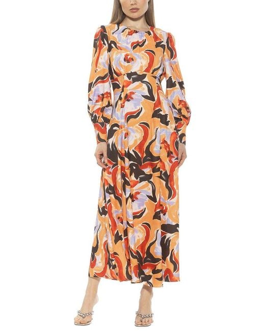 Alexia Admor Orange Yesenia Fit And Flare Dress