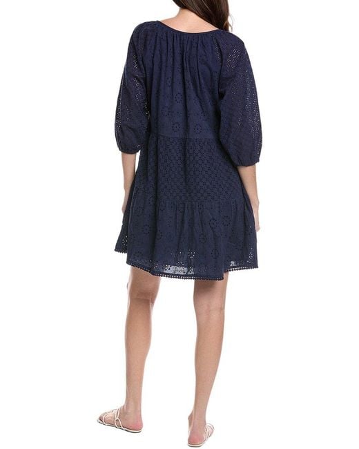 Tommy Bahama Blue Harbour Eyelet Raglan Cover-Up Dress