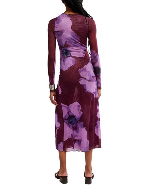 Free People Purple Gianni Midi Dress