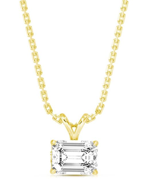 Amairah Metallic 14K 3.00 Ct. Tw. Lab-Grown Diamond Solitaire Pendant Necklace