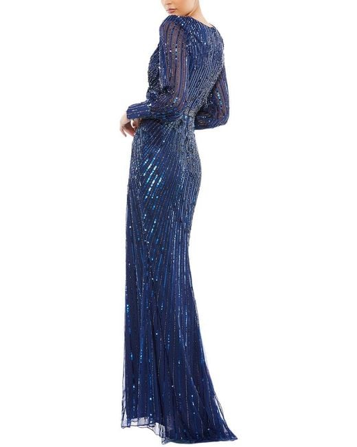 Mac Duggal Blue A-Line Gown