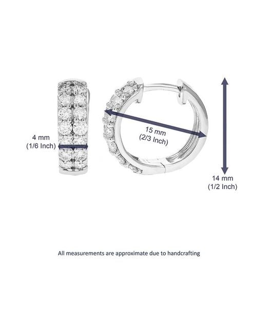 Amairah Metallic 14K 1.00 Ct. Tw. Lab-Grown Diamond Hoops